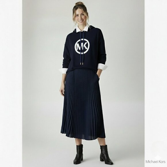 NWT Michael Kors Women’s OVERSIZED Hoodie in True Blue – Size S - Picture 7 of 16